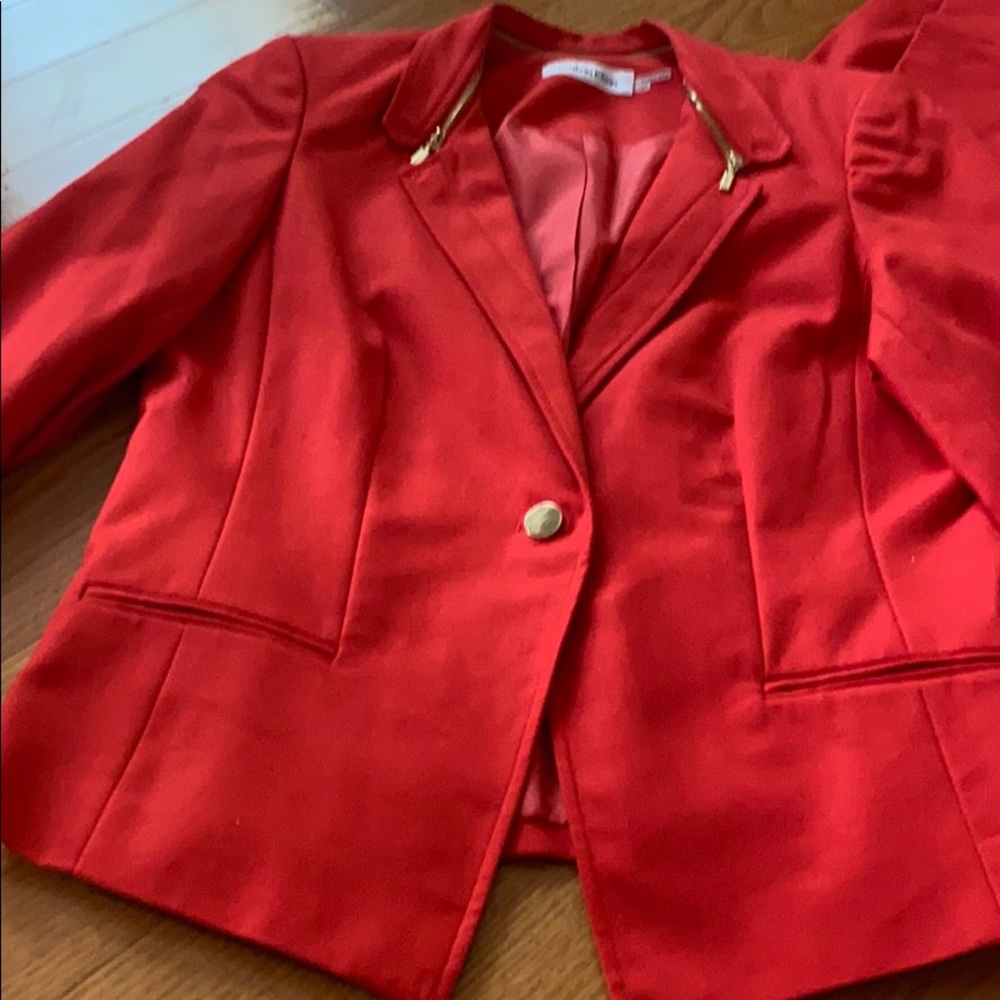 Calvin Klein red blazer and pants 12p misses.